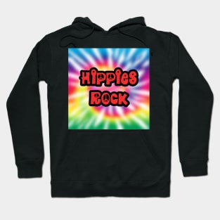 Vintage Hippies Rock Tie Dye Hoodie